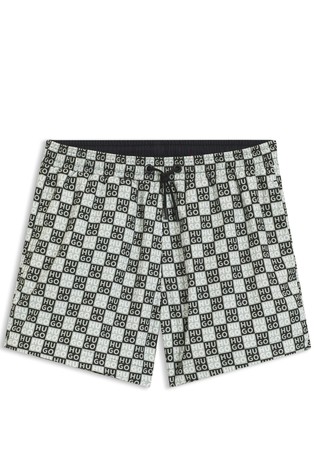 Kupaće hlače s kariranim logo uzorkom