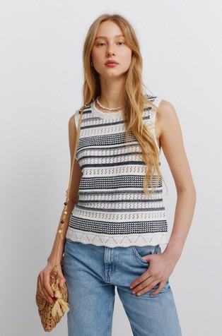 Striped knit top