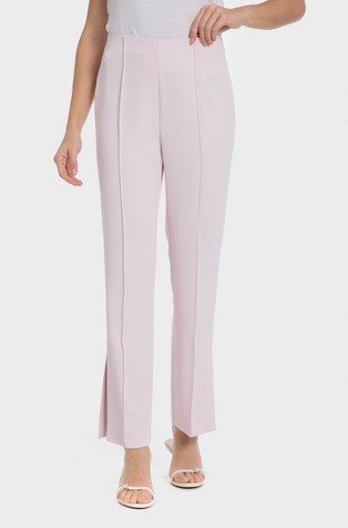 Relaxed fit trousers with side slits