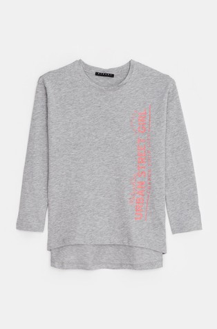 Pamučna majica dugih rukava sa svjetlucavim otiskom