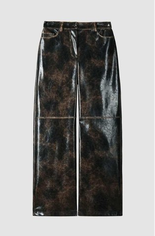 Široke hlače od umjetne kože