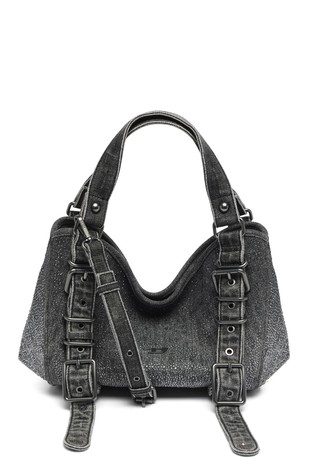 D-One manja denim torbica s ukrasnim kamenčićima