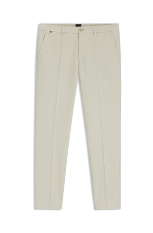 Slim-fit trousers in stretch-cotton dobby