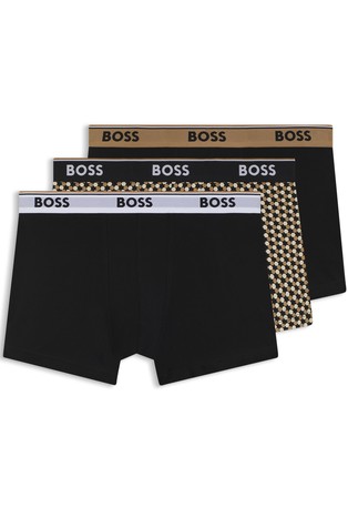 Paket od 3 para pamučnih bokserica s logo obrubom