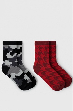 Paket od 2 para čarapa s uzorkom
