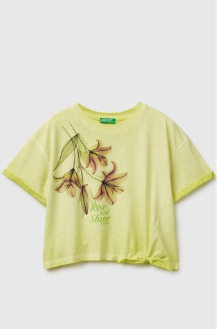 T-shirt with knot and print  front or back