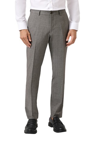Slim fit dress pants in patterned stretch fabric