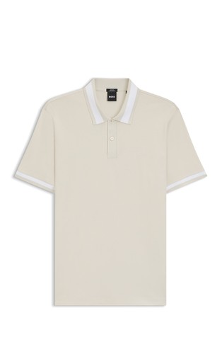 Slim fit polo majica od merceriziranog rastezljivog pamuka