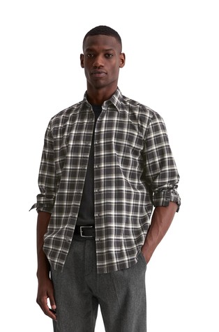 Regular fit karirana košulja od organskog pamučnog flanela