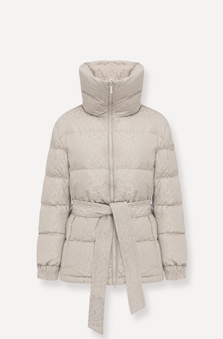 Vodoodbojna jakna punjena paperjem s trakom za vezanje i životinjskim uzorkom