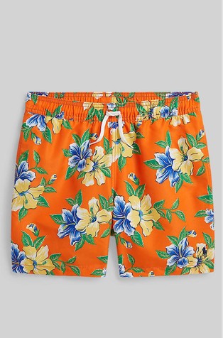 Traveler Floral-print Swim Trunk