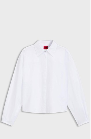 Relaxed fit cropped košulja od pamučnog popelina