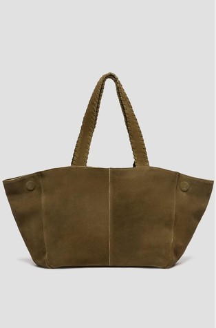 Suede tote bag