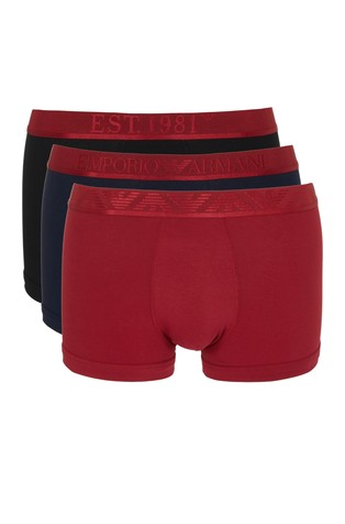 ASV paket od 3 para bokserica od organskog pamuka s logo obrubom