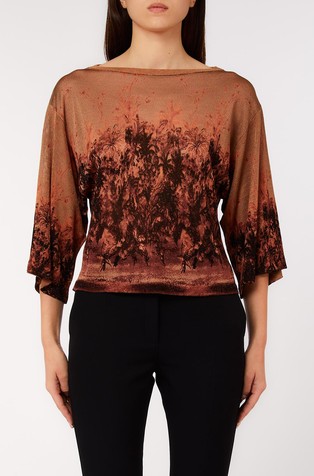 Pleten pulover s uzorkom i lurex vlaknima