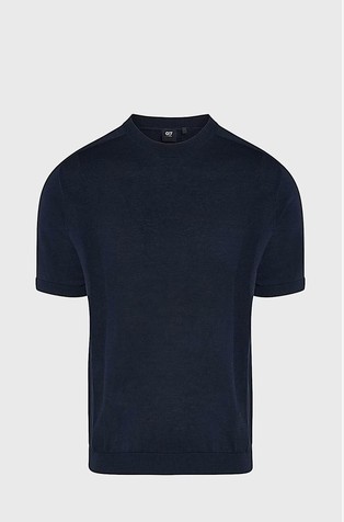 Cotton-Linen-Blend 3D Knit T-Shirt