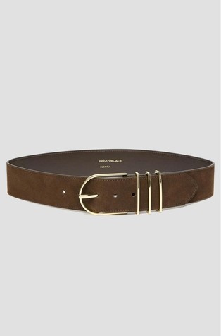 Wide suede belt