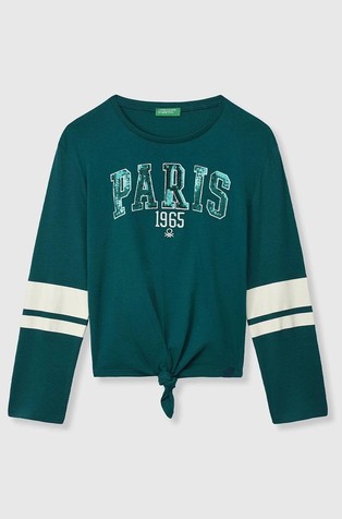 Majica s detaljem čvora i šljokicama