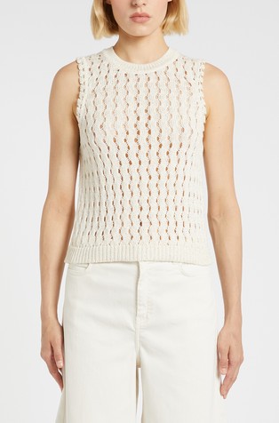 Monochrome pleten top s rupičastim uzorkom