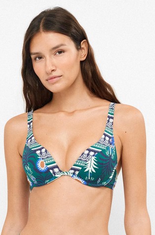 Gornji dio kupaćeg kostima sa žicom i uzorkom