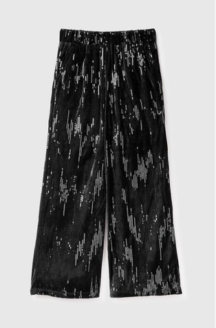 Velvet palazzo trousers with sequins