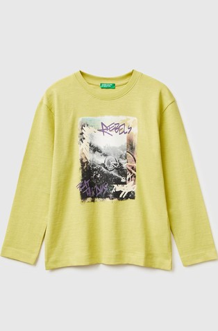 Majica dugih rukava s otiskom sprijeda i straga