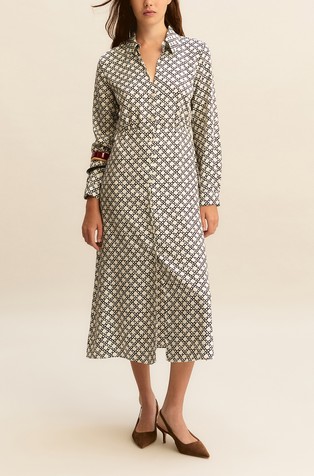 Duga košulja-haljina s uzorkom