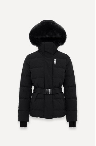 Vodoodbojna skijaška jakna punjena paperjem s umjetnim krznom