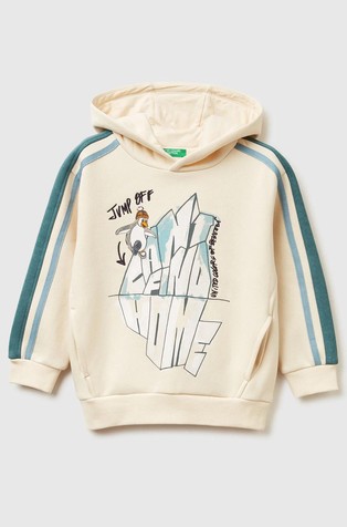 Loose fit pulover s kapuljačom i otiskom