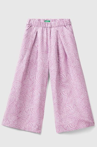 Hlače od mješavine lana s uzorkom