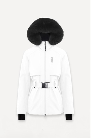 Vodoodbojna skijaška jakna s obrubom od umjetnog krzna