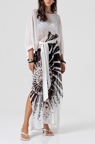 Viskozni kaftan s otiskom