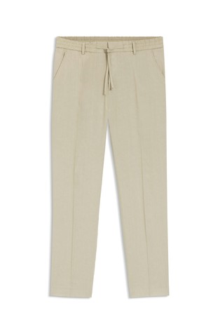 Tapered fit hlače od mješavine lana