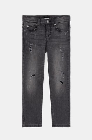 Worn-look jeans with rips