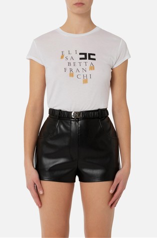 Majica od jerseya s logotipom i resicama