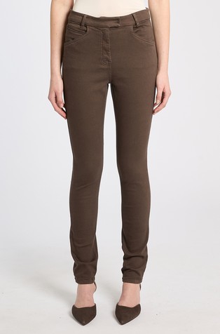 Skinny fit trousers in stretch cotton