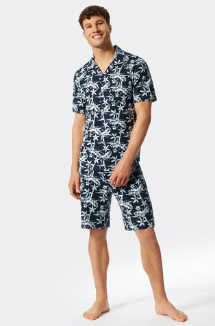 Pyjama Story - pidžama kratkih rukava s otiskom palmi