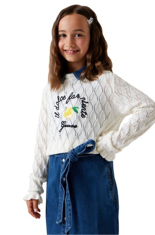 Embroidered logo cotton sweater