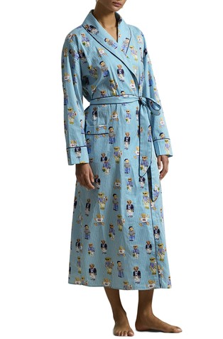 Polo Bear prugast pamučni kućni ogrtač