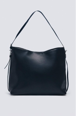 Faux-letaher tote handbag
