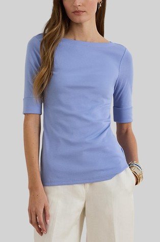 Majica od rastezljivog pamuka s 3/4 rukavima