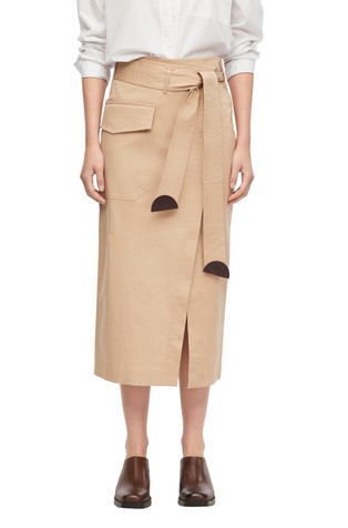 Utility Skirt with a Wrap-Around Look