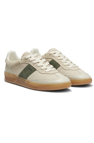 Trainers in suede and smooth leather
