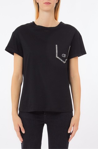 T-shirt with rhinestones