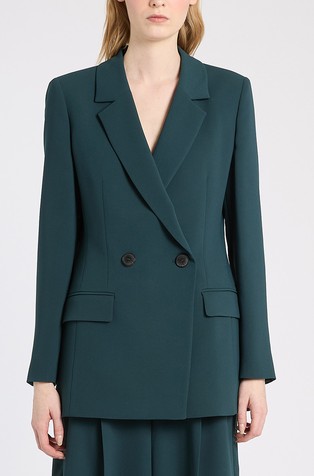 Art. 365 Double-breasted envers satin blazer