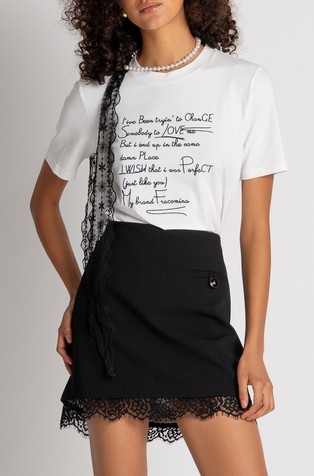 Slim fit mini suknja s čipkom