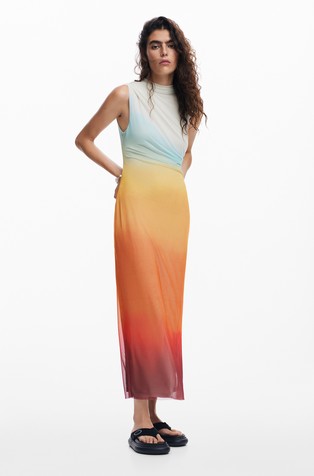 Gradient transparent dress