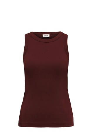 Pamučna rebrasta majica bez rukava