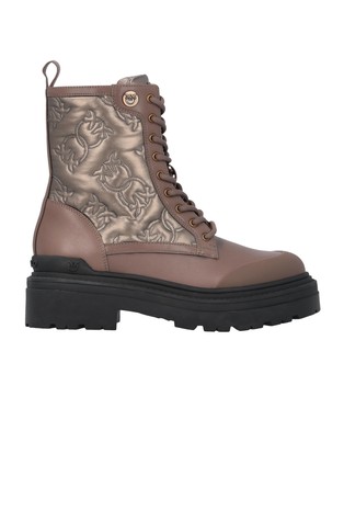 Kožne gležnjače s uzorkom monograma