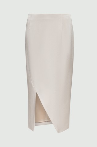 Midi satenska suknja